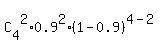 C%5B4%5D%5E2%2A0.9%5E2%2A%281-0.9%29%5E%284-2%29