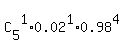 C%5B5%5D%5E1%2A0.02%5E1%2A0.98%5E4