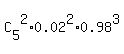 C%5B5%5D%5E2%2A0.02%5E2%2A0.98%5E3