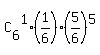 C%5B6%5D%5E1%2A%281%2F6%29%2A%285%2F6%29%5E5