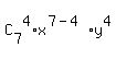 C%5B7%5D%5E4%2Ax%5E%287-4%29%2Ay%5E4