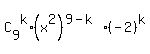 C%5B9%5D%5Ek%2A%28x%5E2%29%5E%289-k%29%2A%28-2%29%5Ek