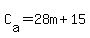 C%5Ba%5D+=+28m+%2B+15