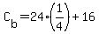 C%5Bb%5D+=+24%2A%281%2F4%29+%2B+16
