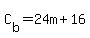 C%5Bb%5D+=+24m+%2B+16