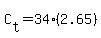 C%5Bt%5D+=+34%282.65%29