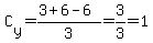 C%5By%5D=%283%2B6-6%29%2F3=3%2F3=1