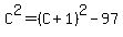 C%5E2=%28C%2B1%29%5E2-97