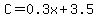C+=+0.3x+%2B+3.5
