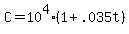 C+=+10%5E4%281+%2B+.035t%29
