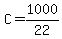 C+=+1000%2F22