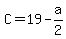 C+=+19+-+a%2F2