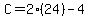C+=+2%2A%2824%29+-+4