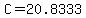 C+=+20.8333