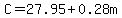 C+=+27.95+%2B+0.28m