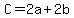 C+=+2a+%2B+2b