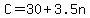 C+=+30+%2B+3.5n
