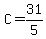 C+=+31%2F5