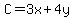 C+=+3x+%2B+4y