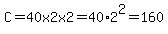 C+=+40+x+2+x+2+=+40+%2A+2%5E2+=+160%24