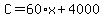 C+=+60%2Ax+%2B+4000