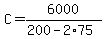C+=+6000%2F%28200-2%2A75%29
