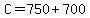 C+=+750%2B700