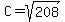 C+=+sqrt%28208%29