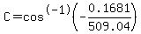 C+=cos%5E-1%28-0.1681%2F509.04%29