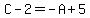 C-2+=+-A%2B5
