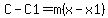 C-C1=m%28x-x1%29