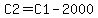 C2=C1-2000