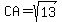 CA=sqrt%2813%29