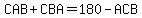 CAB%2BCBA=180-ACB