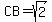 CB=sqrt%282%29
