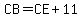 CB+=+CE+%2B+11