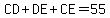 CD%2BDE%2BCE=55