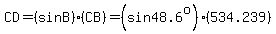 CD=%28sinB%29%28CB%29=%28sin48.6%5Eo%29%28534.239%29