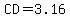 CD=+3.16