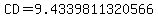 CD=+9.4339811320566