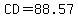 CD=88.57