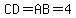 CD=AB=4