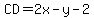 CD+=+2x+-y+-+2
