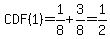 CDF%281%29=1%2F8%2B3%2F8=1%2F2