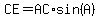 CE=AC%2Asin%28A%29