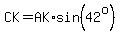 CK=AK%2Asin%2842%5Eo%29