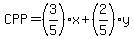 CPP=%283%2F5%29x%2B%282%2F5%29y