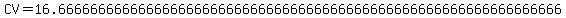 CV=16.666666666666666666666666666666666666666666666666666666666666666