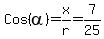 Cos%28alpha%29=x%2Fr=7%2F25