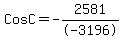 Cos+C+=+-2581%2F-3196